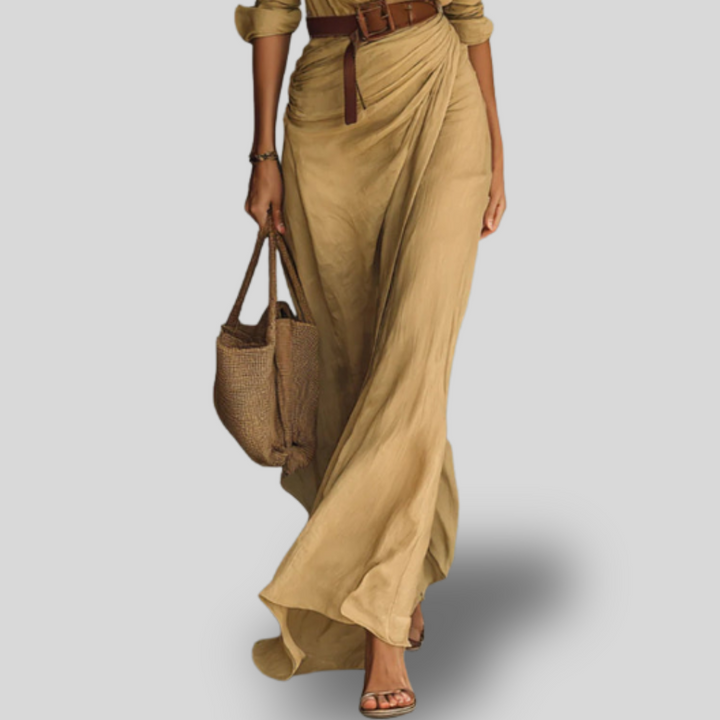 Chloe | Elegant Belted Maxi Dress