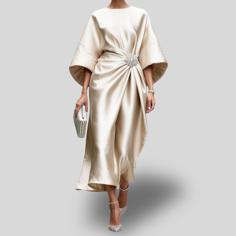 Amara | Elegant Knot Midi Dress