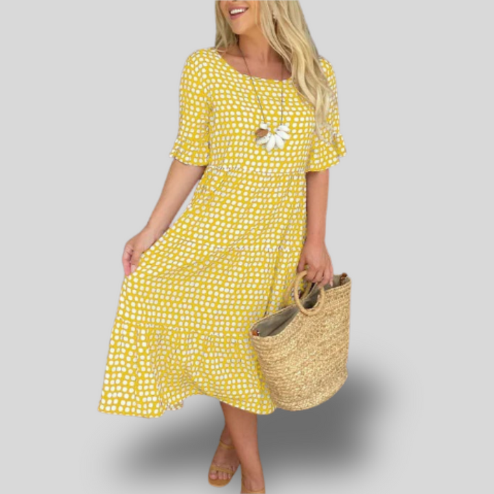 Daisy | Gingham Midi Dress