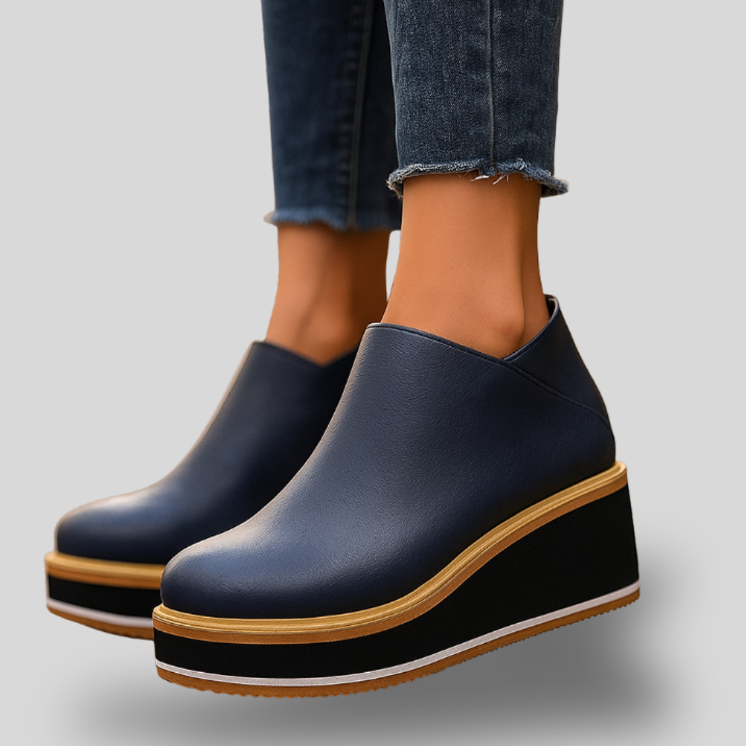 Everlyn| Cozy Side-Zip Wedge Boots
