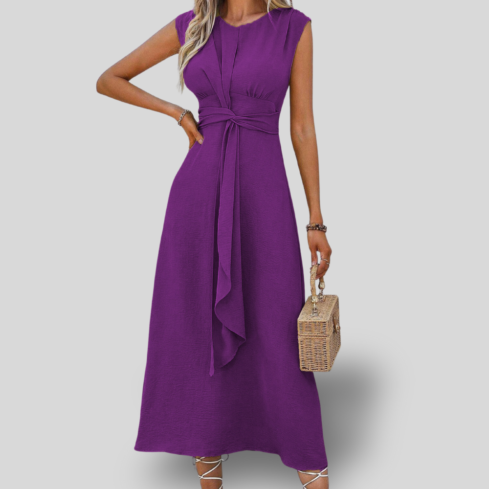 Danessa | Elegant Belted Midi Dress