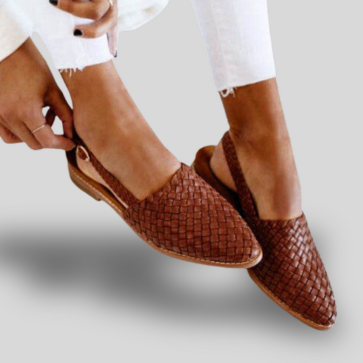 Aria | Woven Pointed-Toe Flats