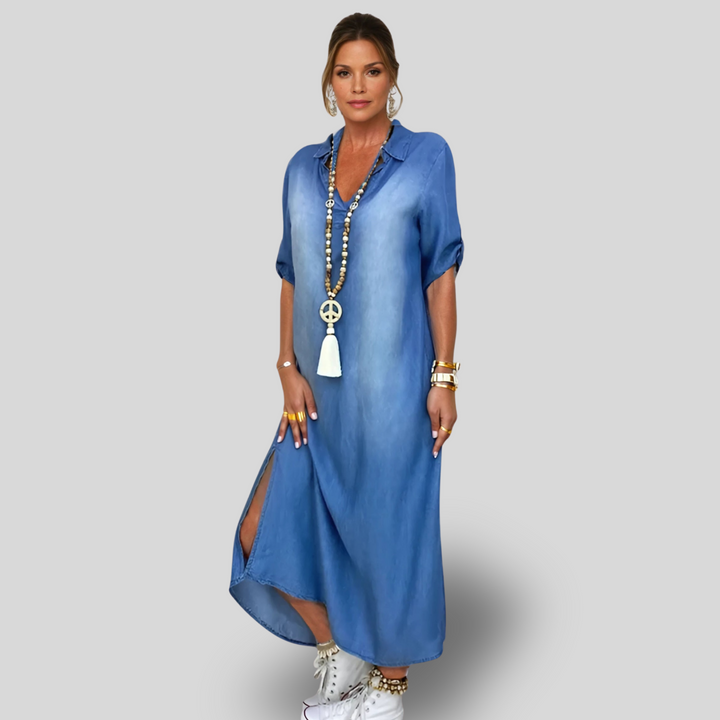 Kaia | Denim Maxi Dress