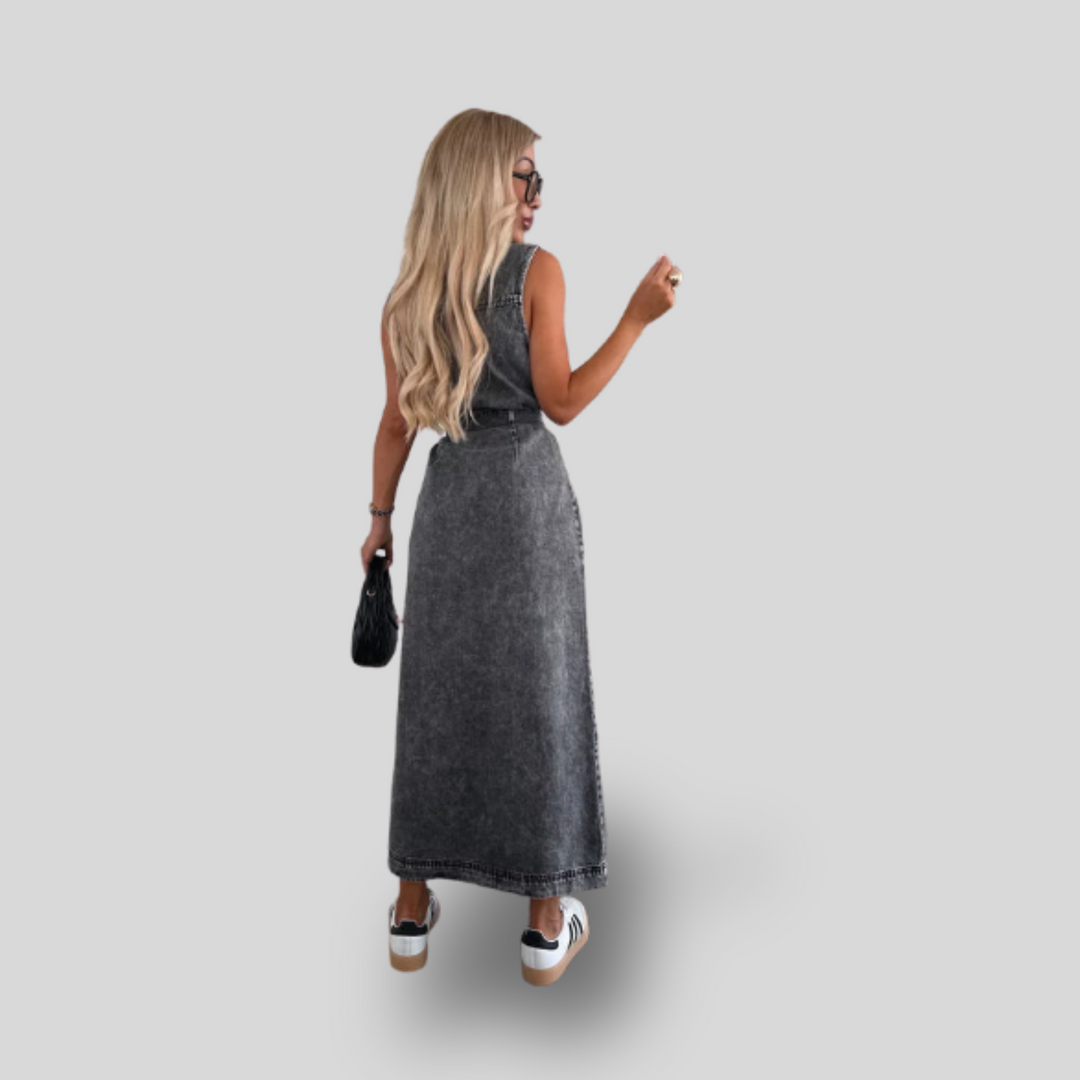Isabelle | Denim Maxi Dress