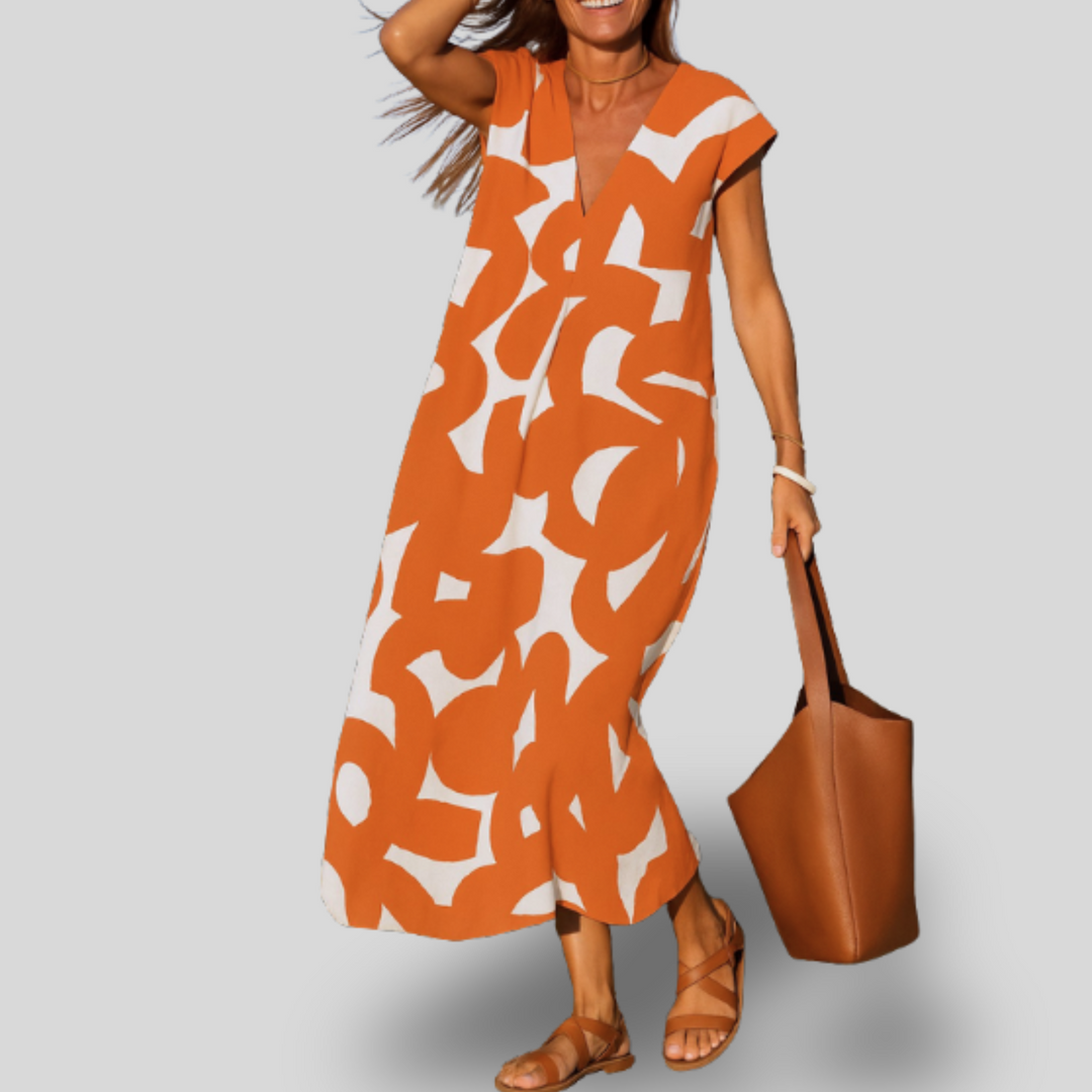 Valeria | Fluid Dress with V-Neck