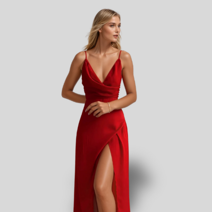 Celina | Satin Maxi Dress