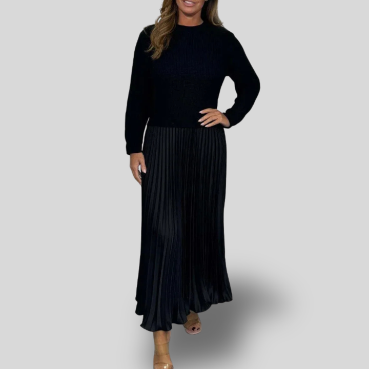 Isla | Knit Sweater & Pleated Skirt Set