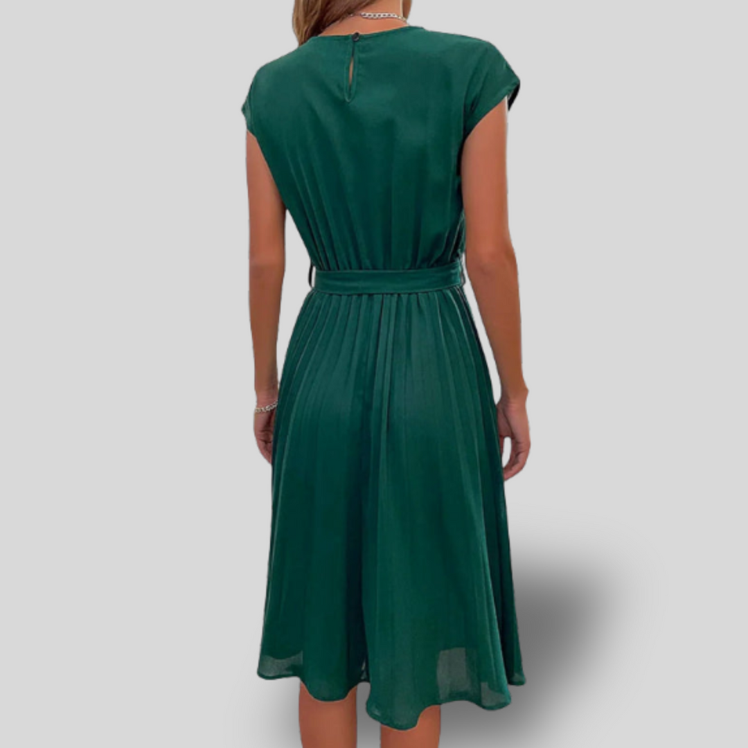 Claire | Casual Pleated Midi Dress