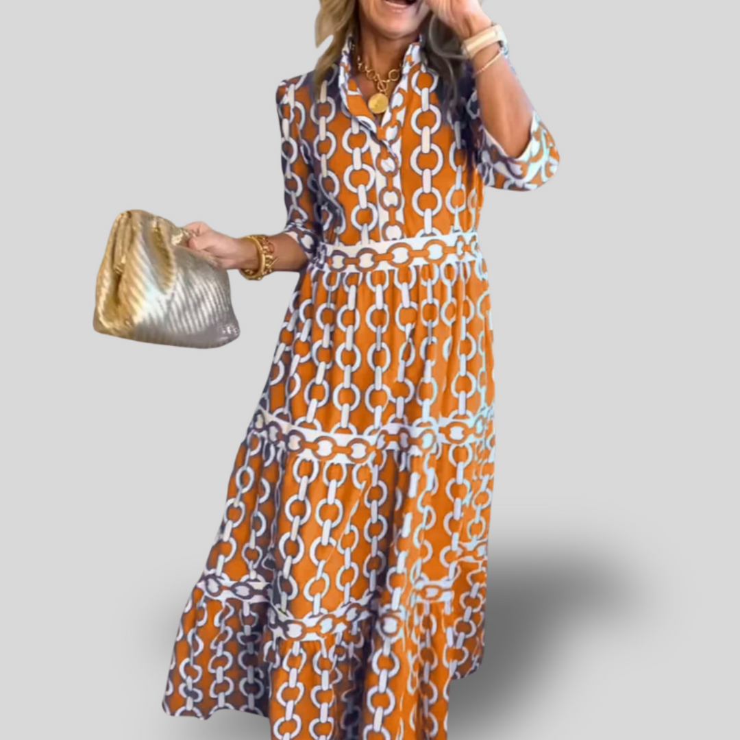 Mirella | Tiered Boho Midi Dress