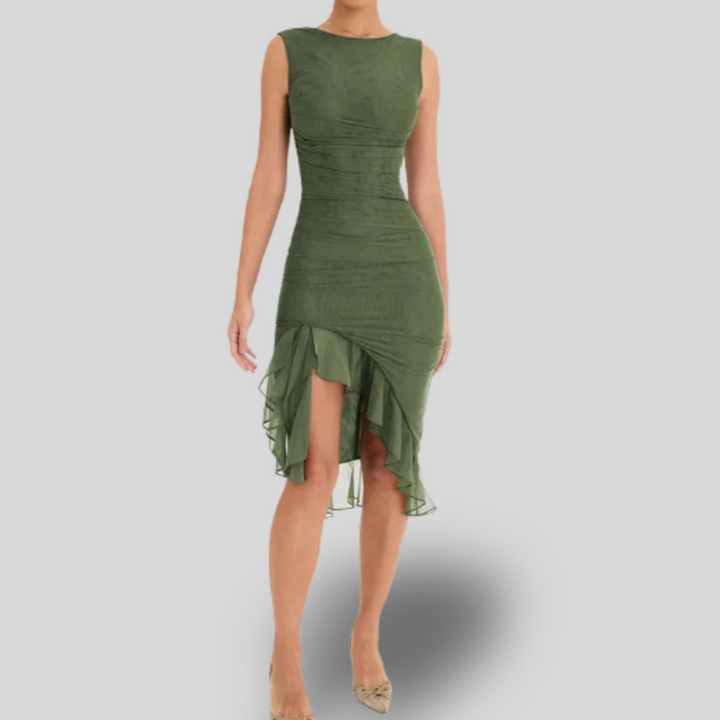 Charlotte | Midi Dress with Ruffles