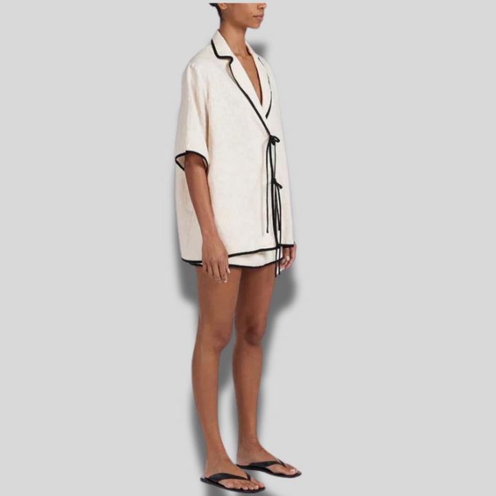 Alice | Noir Cream Skirt Set
