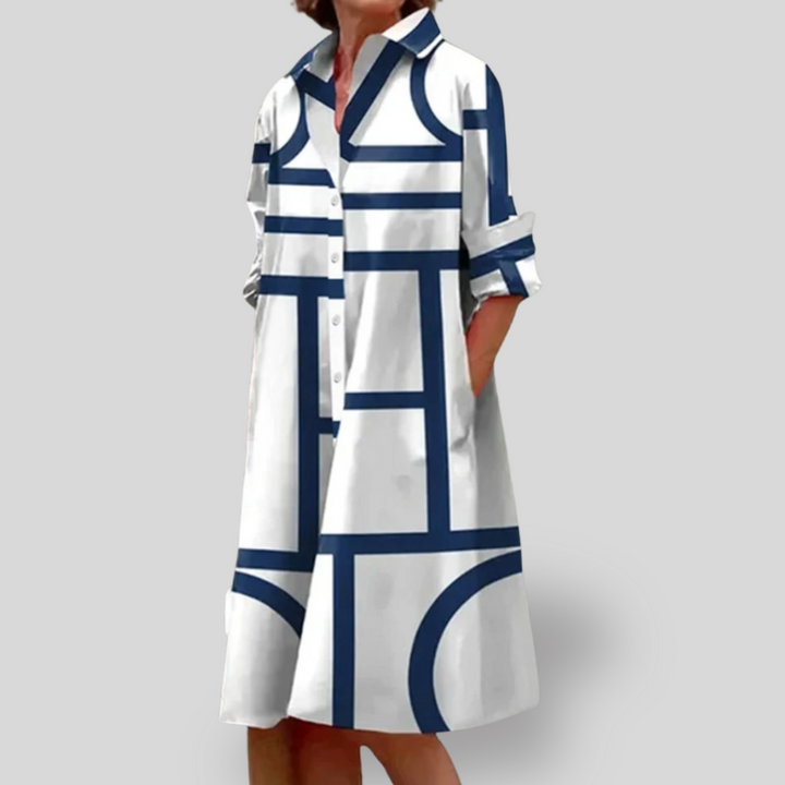 Arden | Geometric Shirt Dress