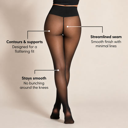 Sheer Illusion Fleece-Lined Tights