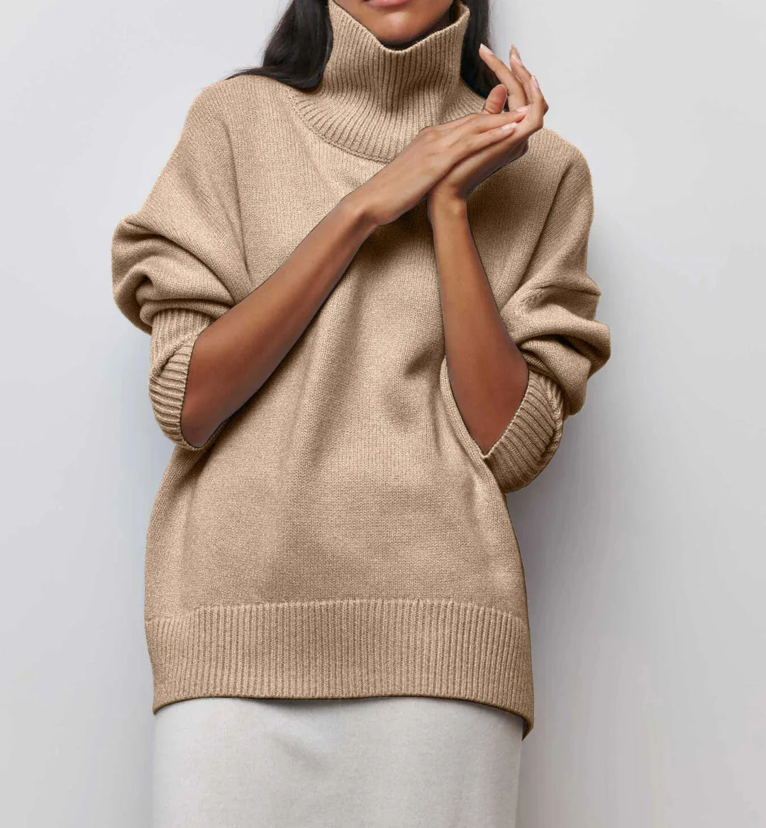 Ava | Relaxed Turtleneck Knit Sweater