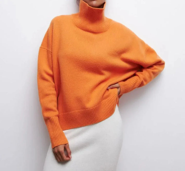 Ava | Relaxed Turtleneck Knit Sweater